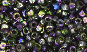 Matubo Seed Bead 7/0 (loose) : Magic Line - Violet/Green