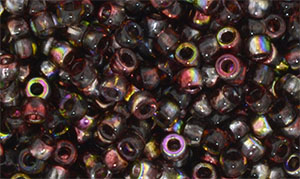 Matubo Seed Bead 7/0 (loose) : Magic Line - Red/Brown