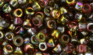 Matubo Seed Bead 7/0 (loose) : Magic Line - Red/Yellow