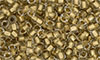 Matubo Seed Bead 7/0 (loose) : Crystal - Gold-Lined