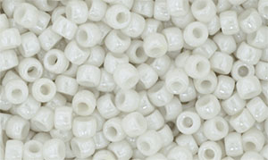 Matubo Seed Bead 7/0 (loose) : Luster - Opaque White