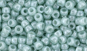 Matubo Seed Bead 7/0 (loose) : Milky Turquoise Green