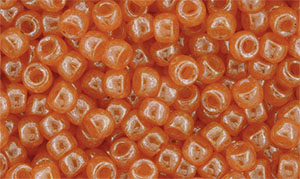 Matubo Seed Bead 7/0 (loose) : Luster - Milky Orange