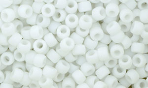 Matubo Seed Bead 7/0 (loose) : Matte - Opaque White