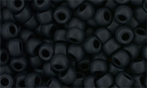 Matubo Seed Bead 7/0 (loose) : Matte - Jet