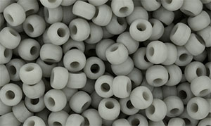 Matubo Seed Bead 7/0 (loose) : Matte - Opaque Gray