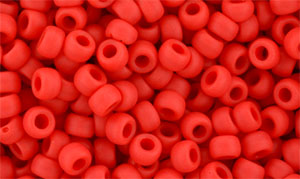 Matubo Seed Bead 7/0 (loose) : Matte - Opaque Red