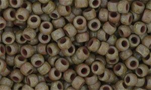 Matubo Seed Bead 7/0 (loose) : Opaque Lt Purple - Picasso