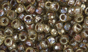 Matubo Seed Bead 7/0 (loose) : Crystal - Silver Picasso