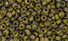 Matubo Seed Bead 7/0 (loose) : Opaque Yellow - Silver Picasso