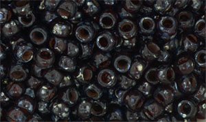 Matubo Seed Bead 7/0 (loose) : Siam Ruby - Silver Picasso