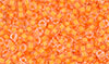 Matubo Seed Bead 8/0 (loose) : Crystal - Orange Neon-Lined