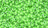 Matubo Seed Bead 8/0 (loose) : Crystal - Green Neon-Lined