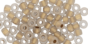 Matubo Seed Bead 8/0 (loose) : Matte - Crystal - Bronze Ice-Lined