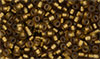 Matubo Seed Bead 8/0 (loose) : Matte - Dk Topaz - Bronze Ice-Lined