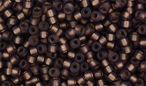 Matubo Seed Bead 8/0 (loose) : Matte - Amethyst - Bronze Ice-Lined