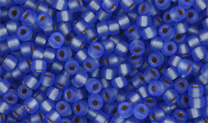 Matubo Seed Bead 8/0 (loose) : Matte - Sapphire - Bronze Ice-Lined