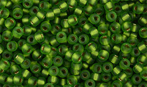 Matubo Seed Bead 8/0 (loose) : Matte - Chrysolite - Bronze Ice-Lined