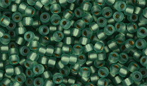 Matubo Seed Bead 8/0 (loose) : Matte - Emerald - Bronze Ice-Lined