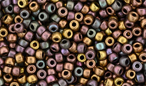 Matubo Seed Bead 8/0 (loose) : Matte - Metallic Bronze Iris