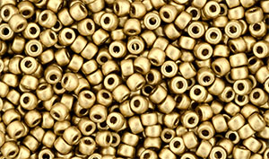 Matubo Seed Bead 8/0 (loose) : Matte - Metallic Flax