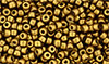 Matubo Seed Bead 8/0 (loose) : Matte - Metallic Anitque Gold