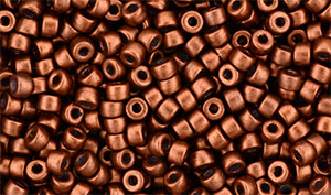 Matubo Seed Bead 8/0 (loose) : Matte - Metallic Dk Copper