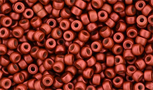 Matubo Seed Bead 8/0 (loose) : Matte - Metallic Lava