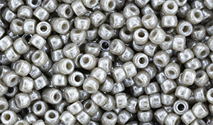 Matubo Seed Bead 8/0 (loose) : Luster - Opaque Gray