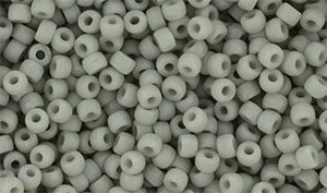 Matubo Seed Bead 8/0 (loose) : Matte - Opaque Gray