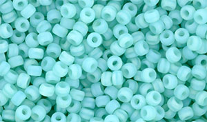 Matubo Seed Bead 8/0 (loose) : Matte - Silk Opal Blue