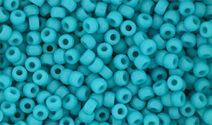 Matubo Seed Bead 8/0 (loose) : Matte - Turquoise Dk Green