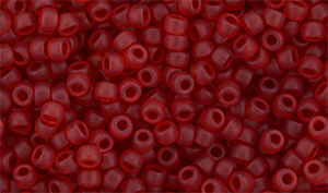 Matubo Seed Bead 8/0 (loose) : Matte - Siam Ruby