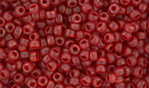 Matubo Seed Bead 8/0 (loose) : Matte - Opal Red