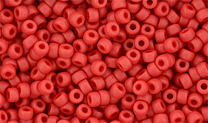 Matubo Seed Bead 8/0 (loose) : Matte - Opaque Red