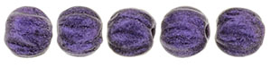 Melon Round 3mm (loose) : Metallic Suede - Purple