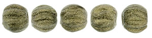 Melon Round 3mm (loose) : Metallic Suede - Gold