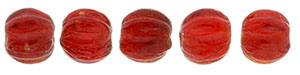 Melon Round 3mm (loose) : Siam Ruby