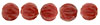 Melon Round 3mm (loose) : Opaque Red