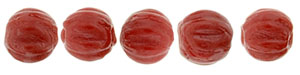 Melon Round 3mm (loose) : Opaque Red