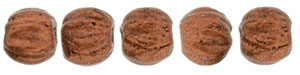 Melon Round 3mm (loose) : Matte - Metallic Dk Copper