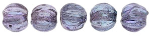 Melon Round 3mm (loose) : Luster - Transparent Amethyst