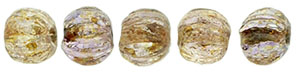 Melon Round 3mm (loose) : Luster - Transparent Gold/Smokey Topaz