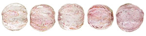 Melon Round 3mm (loose) : Luster - Transparent Topaz/Pink