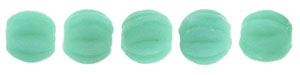 Melon Round 3mm (loose) : Matte - Opaque Turquoise