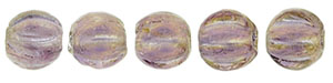 Melon Round 3mm (loose) : Luster Iris - Amethyst