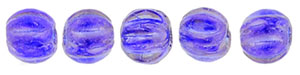 Melon Round 3mm (loose) : Luster Iris - Cobalt