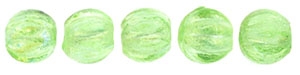 Melon Round 3mm (loose) : Luster Iris - Peridot