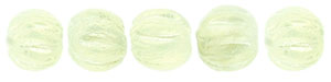 Melon Round 3mm (loose) : Luster Iris - Milky Jonquil
