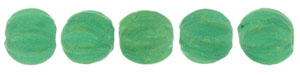 Melon Round 3mm (loose) : Sueded Gold Atlantis Green